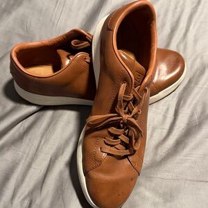 Cole Haan Tan GrandPro Leather Sneakers